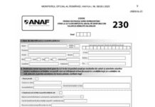 Formularul ANAF 230 și procedura, publicate în Monitorul Oficial