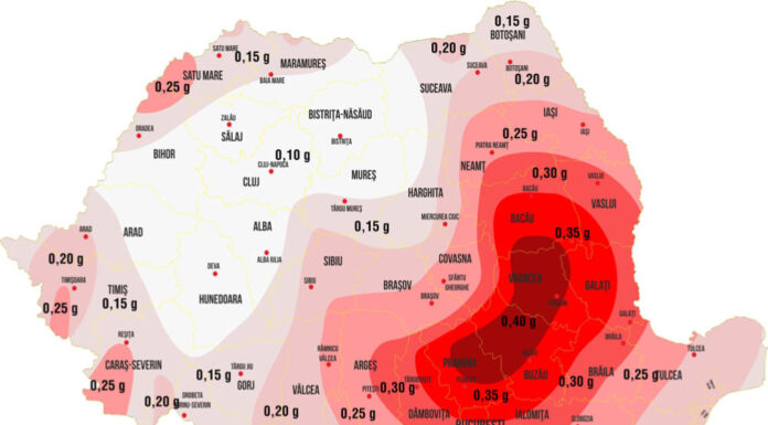 Prima hartă a riscului de cutremure în România
