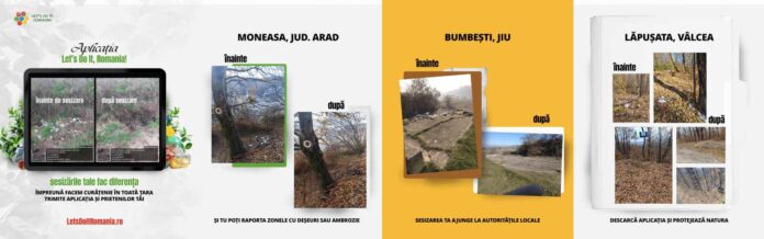 Sute de raportări prin aplicația Let’s Do It, Romania!