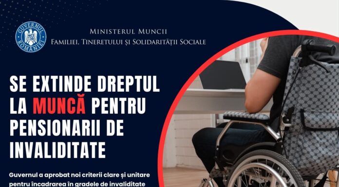 Anunț de la Ministerul Muncii pentru pensionarii de invaliditate!