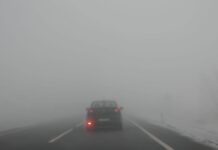 Cod galben de ceață în Oltenia