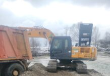 Amendă uriașă! Excavau ilegal în albia Jiului