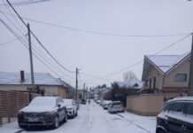 Târgu Jiu: Prima zăpadă din acest an