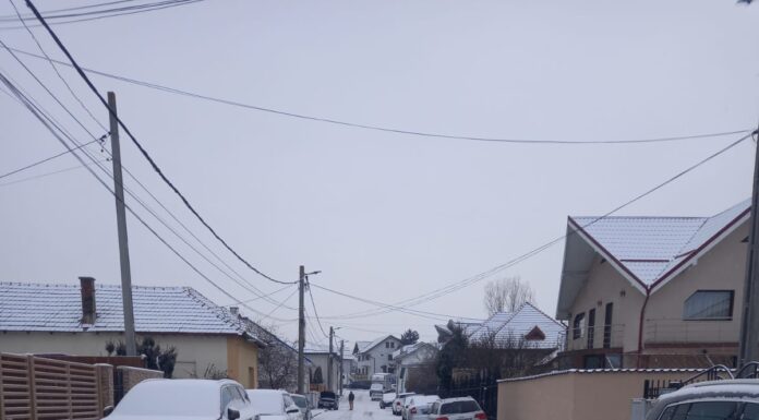 Târgu Jiu: Prima zăpadă din acest an