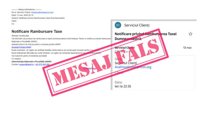 Atenție! Emailuri false în numele ANAF