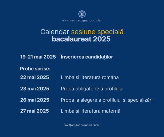 Sesiune specială a examenului de bacalaureat