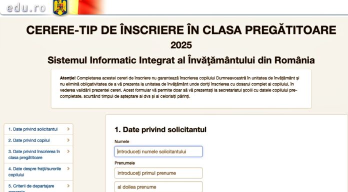 A început înscrierea la clasa pregătitoare