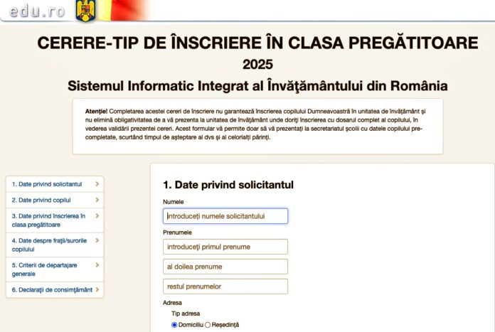 A început înscrierea la clasa pregătitoare