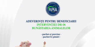 APIA eliberează adeverințe pentru beneficiarii intervenției DR 06