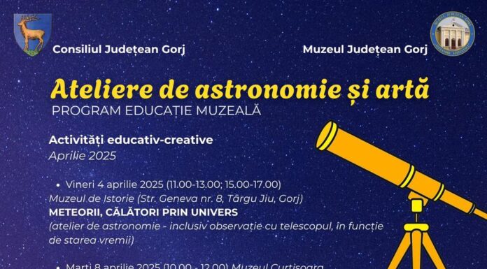 Noi ateliere de astronomie și artă, la Muzeul Județean