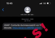 Mesaje SMS false în numele ANAF