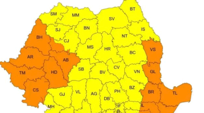 Se strică vremea! Coduri galbene și portocalii!