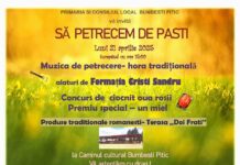 Horă și concurs de ciocnit ouă, în a doua zi de Paște, la Bumbești-Pițic