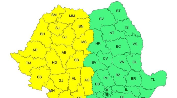 Gorjul, din nou sub cod galben de ploi și vijelii