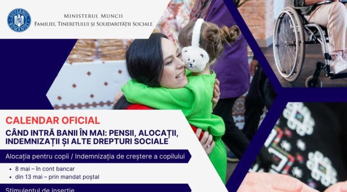 Când intră alocațiile și indemnizațiile în luna mai. Anunțul Ministerului Muncii!