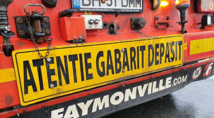 Restricții, transport agabaritic