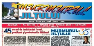 ,,Murmurul Jilțului”, o revistă școlară între reviste, competitoare cu cele mai bune din țară”