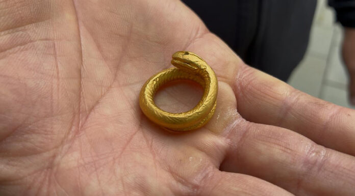 Inel din aur, posibil de origine dacică, descoperit lângă Motru