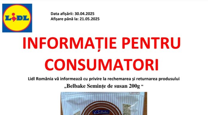 Produs retras de la vânzare din Lidl. Suspiciuni de contaminare cu Salmonella