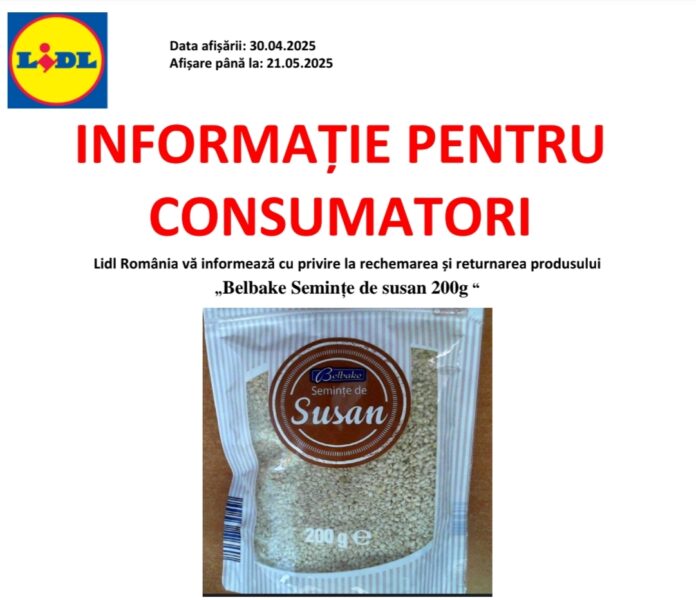 Produs retras de la vânzare din Lidl. Suspiciuni de contaminare cu Salmonella