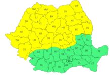 Meteorologii au emis un cod galben de vijelii