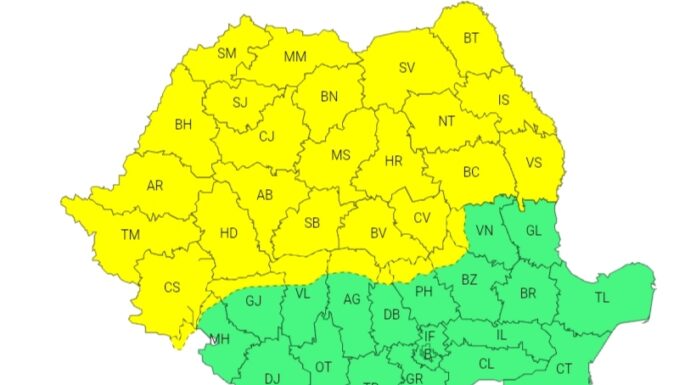 Meteorologii au emis un cod galben de vijelii