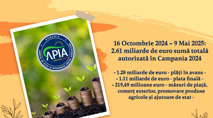 APIA continuă autorizarea plăților către fermieri