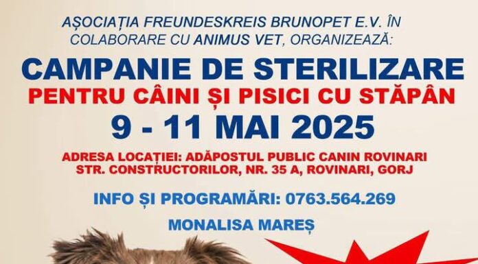 Campania iubitorilor de animale ajunge la Rovinari