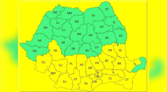 Gorjul, vizat de un nou cod galben de ploi