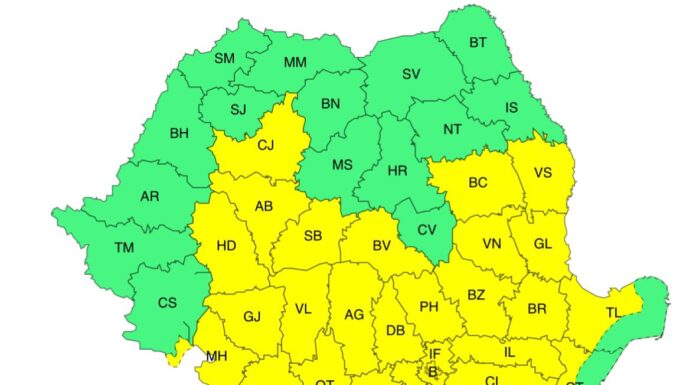 Gorjul, din nou sub cod galben de ploi