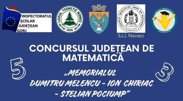 Concurs județean de matematică la Novaci