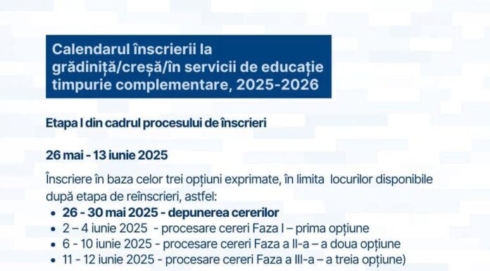 Încep înscrierile la creșă și grădiniță