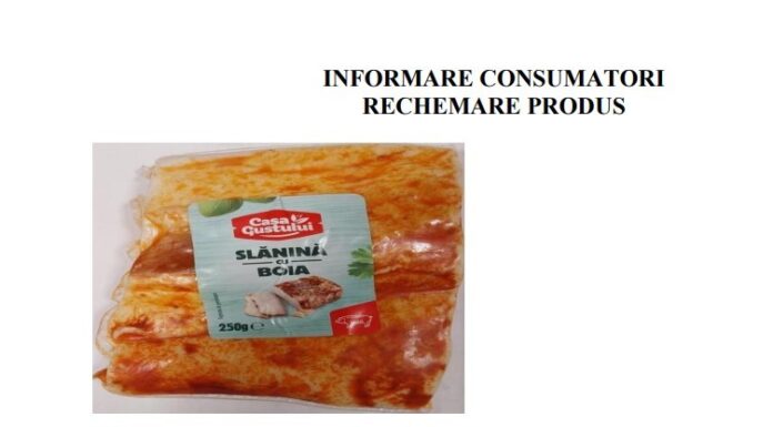 Slănină retrasă din magazinele Penny din Gorj