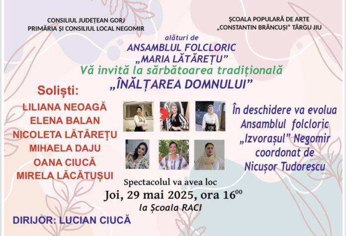 „Înălțarea Domnului” sărbătorită prin cântec și dans la Negomir