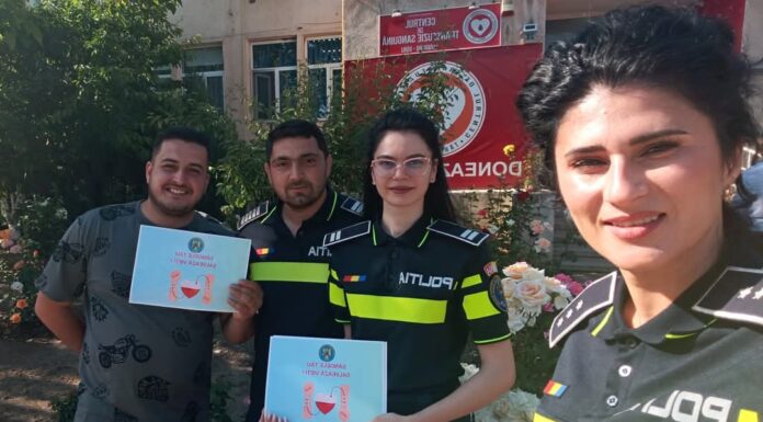 Gest de omenie al polițiștilor, în frunte cu purtătorii de cuvânt ai IPJ Gorj