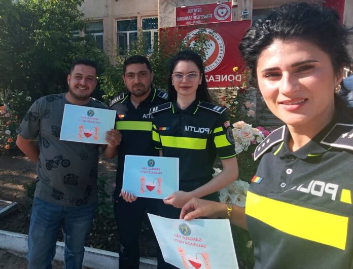 Gest de omenie al polițiștilor, în frunte cu purtătorii de cuvânt ai IPJ Gorj