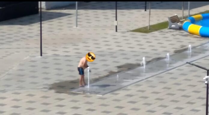 Rovinari: Bărbat amendat după ce s-a spălat la fântânile arteziene