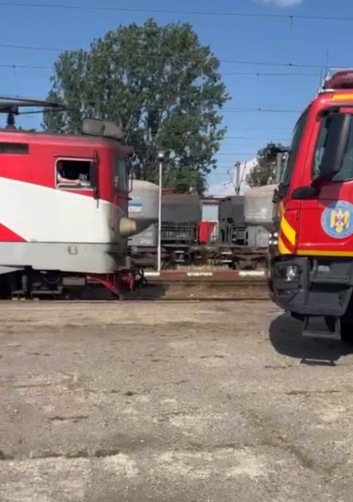 VIDEO: Accident feroviar în Gara Turceni! O tânără de 20 de ani, preluată de elicopterul SMURD