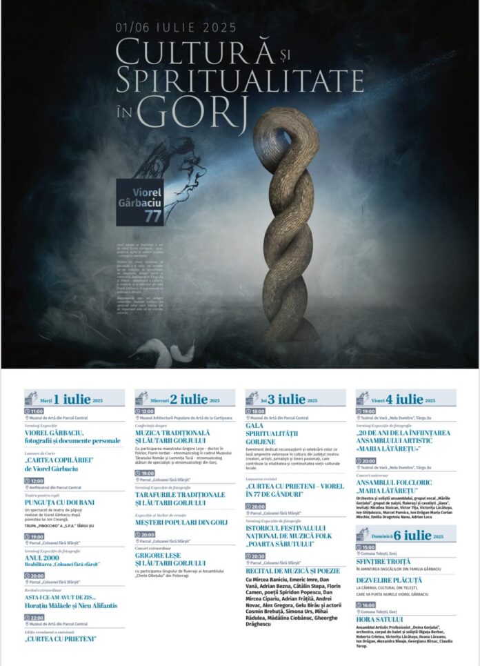 Manifestări la Telești și Târgu Jiu, în memoria marelui Viorel Gârbaciu