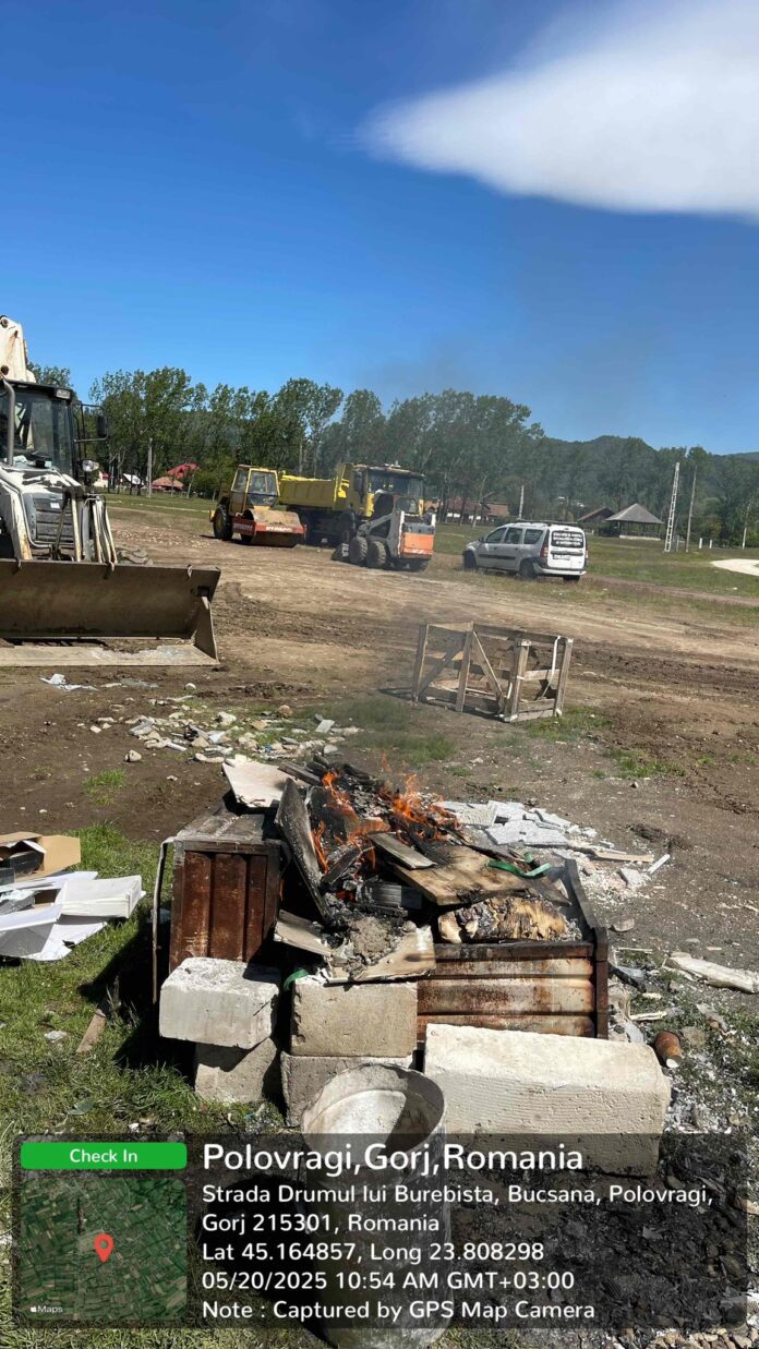 Localnic din Polovragi, amendat de comisarii de mediu