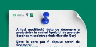 Calendar nou pentru finanțarea microîntreprinderilor din Gorj. Termenul de depunere a fost prelungit