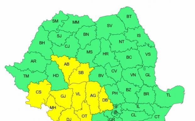 Sudul țării, sub coduri galbene de caniculă