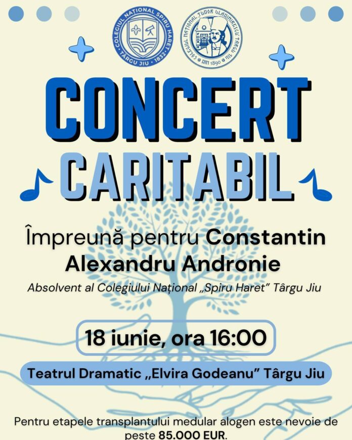 Concert caritabil pentru un absolvent al CNSH Târgu Jiu