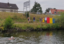 Avram Iancu a înotat deja prima sută de kilometri pe Main!