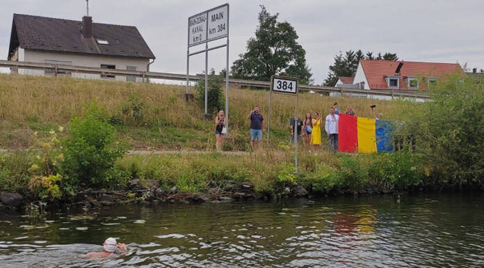 Avram Iancu a înotat deja prima sută de kilometri pe Main!