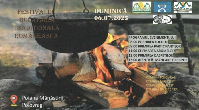 Polovragi: Tocană de oaie și bucate alese, duminică în Poiana Mănăstirii