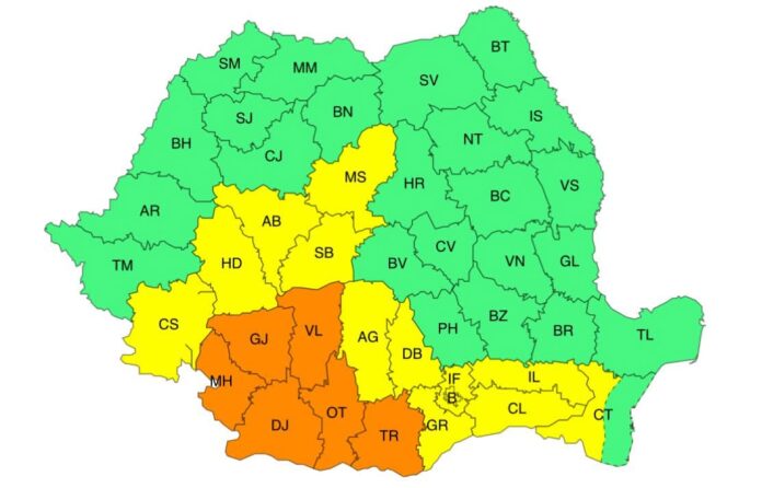 Codul portocaliu de caniculă, prelungit pentru Gorj