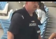 VIDEO: Suporter prins cu fumigene în timpul meciului dintre CSM Târgu-Jiu și CSM Lugoj