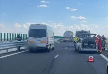 FOTO: Șofer de tir din Târgu-Cărbunești, implicat într-un accident în județul Olt