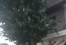 Târgu Jiu: Acoperiș smuls de furtună pe Strada Tismanei